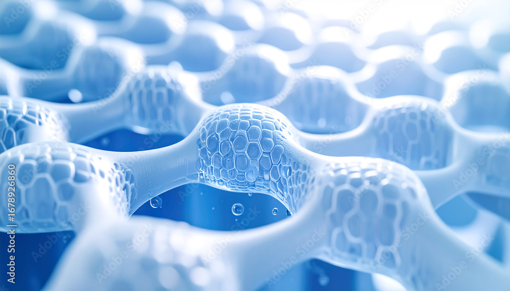 Aufkleber abstract molecular structure: an intricate microscopic view of a complex molecular structure, illust