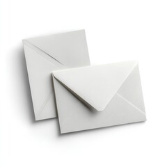 Two blank white envelopes