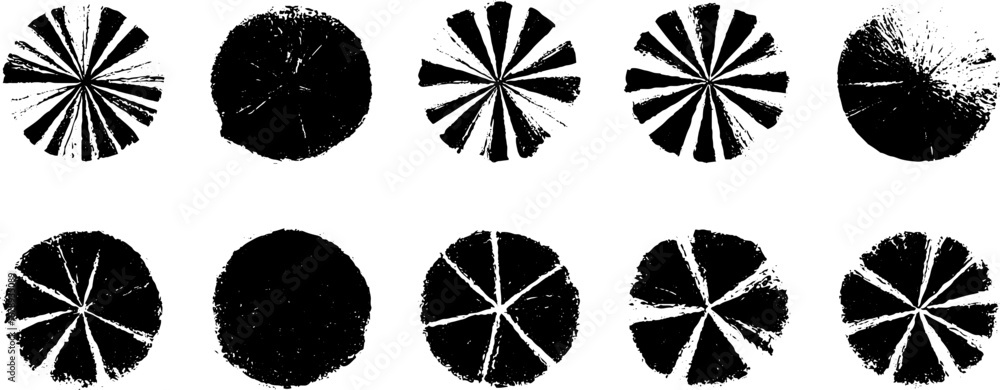 Poster abstract kaleidoscope circle patterns for urban art and design projects