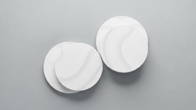 Elegant marble coaster arrangement video ideal for presentations and product displays with clean