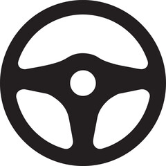 Naklejka premium steering icon silhouette