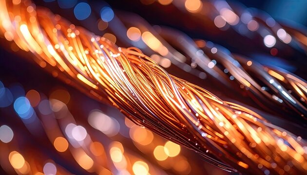 Close up of copper wire