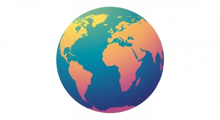 Colorful world map graphic design