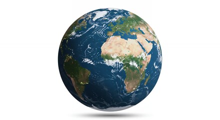 Fototapeta premium Detailed world map earth globe image stock