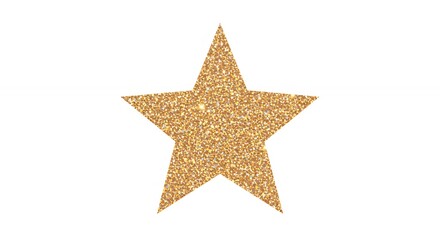Golden glitter star craft decoration