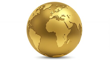 Golden world globe image