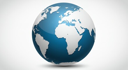 Fototapeta premium Simple globe image for educational use