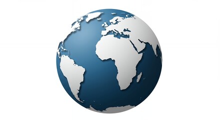 Fototapeta premium Simple graphic globe illustration