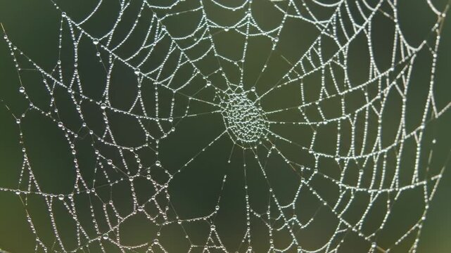 Dewdrops spiderweb pattern
