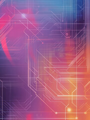 Tech Circuit Gradient Layout