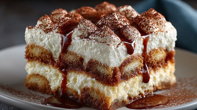 Indulge in a Creamy Decadent Tiramisu with Rich Coffee Flavor