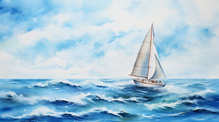 Fototapeta premium sailboat on the sea