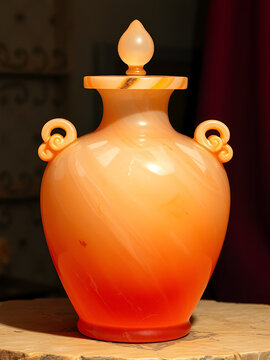 An alabaster jar of expensive perfume. Biblical depiction of the alabaster jar used by a woman to anoint Jesus Christ in Bethany.