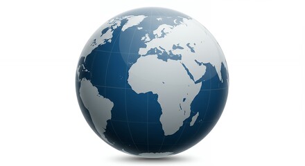 Obraz premium Detailed world map globe illustration
