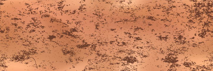 Aged metallic surface featuring speckles and grainy texture suitable for continuous bg. Vectorized gradient mesh design. Distressed iron motif. Raw industrial backdrop. Erosion and rust effects.
