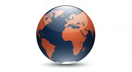 Obraz premium Glossy earth globe design