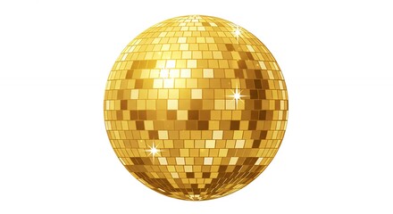 Golden disco ball image for party decorations
