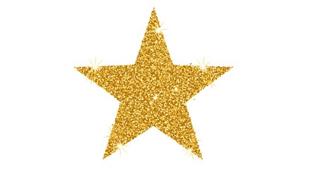 Golden glitter star graphic design element