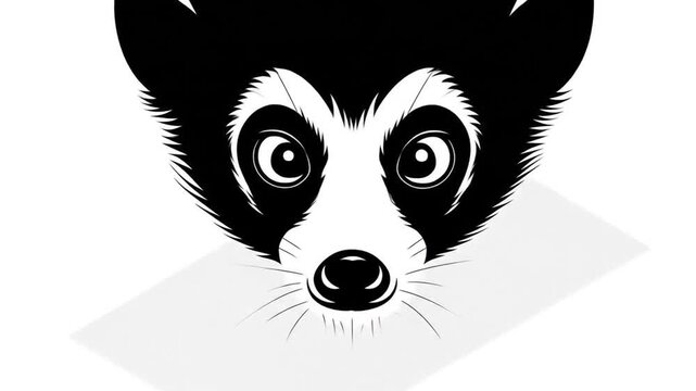 Lemur head graphic design