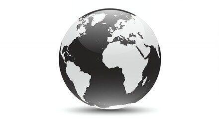 Fototapeta premium Simple world globe graphic