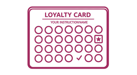 Loyalty Card with Marked Circles for Customer Rewards.