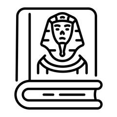 An outline style icon depicting egyptian tablet