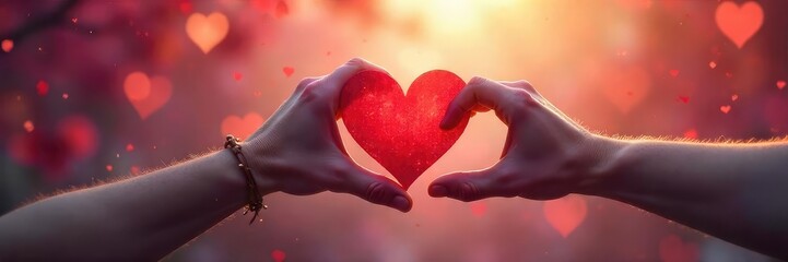 Fototapeta premium A heartwarming scene of interconnected hearts, symbolizing unity, love, and companionship Perfect for projects related to family, friendship, or community , peace, linked