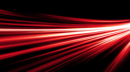 High-speed red light streaks create a dynamic, modern design against a black background.