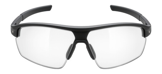 Transparent cycling glasses with anti-fog coating and adjustable temples