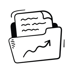 File folder icon for finance, documents, reports, data management.