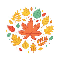 autumn leaves vector illustration