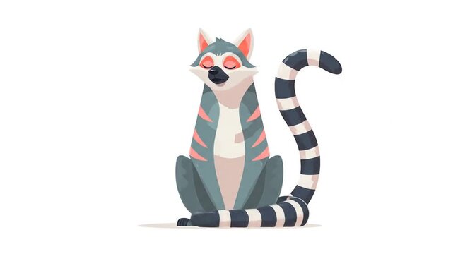 Stylized lemur illustration