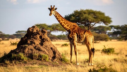 Obraz premium Giraffe in African savanna