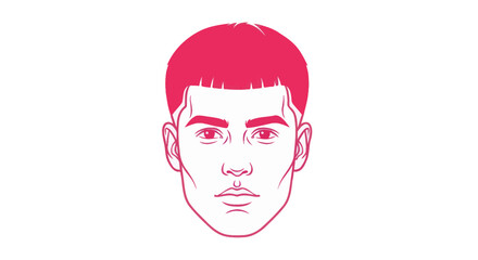 Close-up Portrait of a Man with Pink Hair.