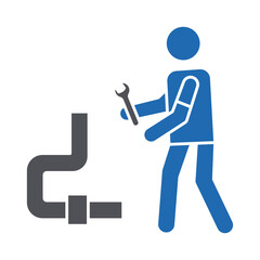 Plumber Vector Icon which can easily modify or edit