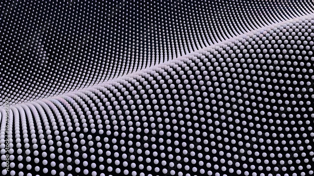 Poster abstract closeup of a dark surface covered with a dense pattern of small, raised white dots, creatin