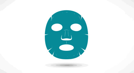 Cosmetic facial sheet mask vector icon illustration.