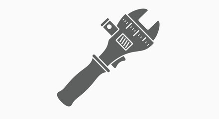Adjustable Wrench Tool Icon.