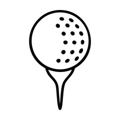 Golf ball silhouette game golf vector