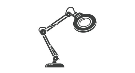 Detailed illustration of a desk lamp perfect for focused work and study.