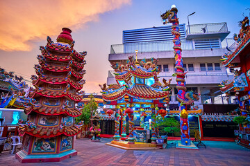 Pung Thao Kong Shrine at sunset, Chiang Mai, Thailand