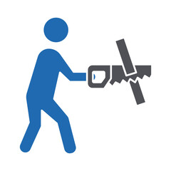 Carpenter Vector Icon which can easily modify or edit