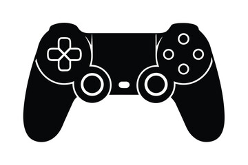 gaming controller silhouette vector art icon