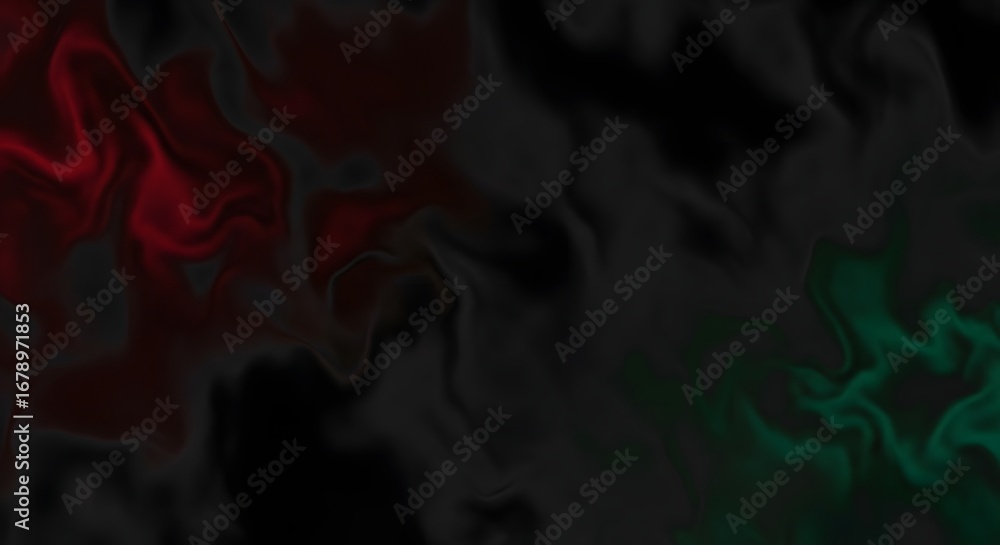 Aufkleber abstract swirling patterns of dark red and green smoke against a black background, creating a dynami