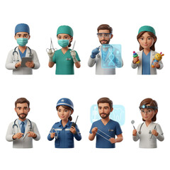 The Trusted Faces of Healthcare: An Approachable 3D Collection of Empathic Caregivers