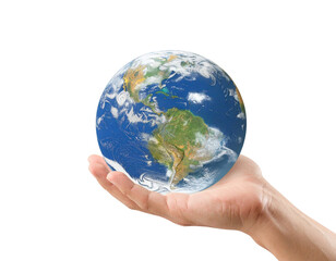 Human Hand Supporting Earth &ndash; Environmental Awareness Concept PNG