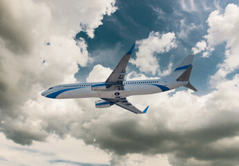 Plane Flying Against The Sky