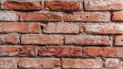 Obraz premium Peach Tile Brick Wall Background with Texture of Old Stone Wall