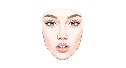 Detailed portrait of a womans face showcasing beauty and features.