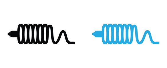 Spring coil icon for mechanical or industrial design